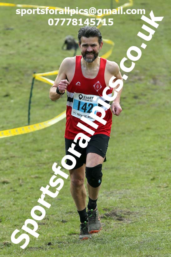 Masters men 2021 NECAA Cross Country Relays, Thornley Farm, Peterlee, Saturday, April 10th. Photo: David T. Hewitson/Sports for All Pics